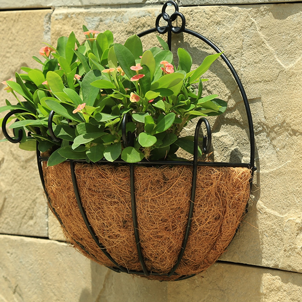 Hanging Coconut Vegetable Flower Pot Basket Planter Balcony Garden Decor Iron Art Crafts Shopee Malaysia