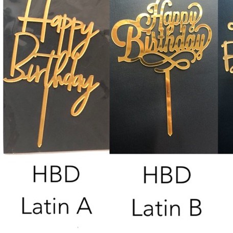 Latin Happy Birthday Acrylic Cake Topper / Hbd Gold Acrylic Cake Topper ...