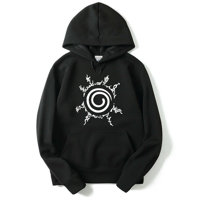 naruto uzumaki hoodie sweatshirt men cotton black grey anime pink red show  original title hoddie