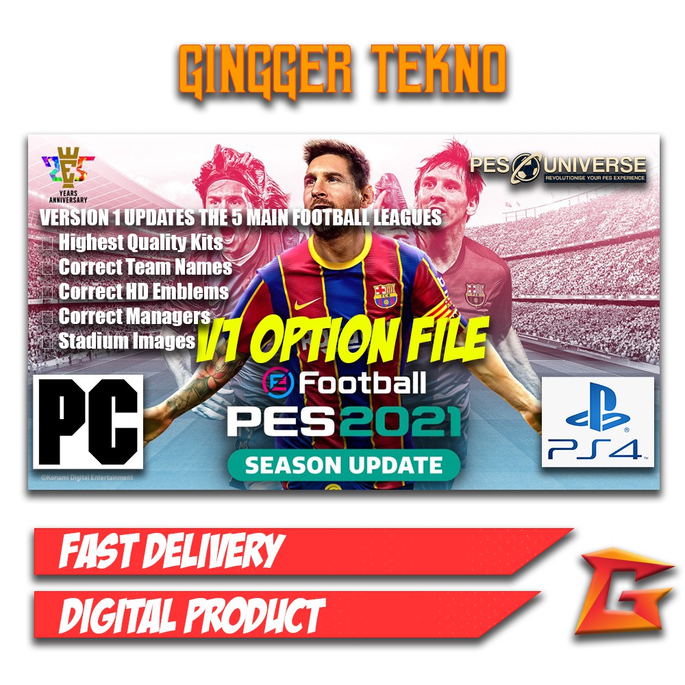 PES 2021 Option File Patch V1 PC & PS4 | Shopee Malaysia