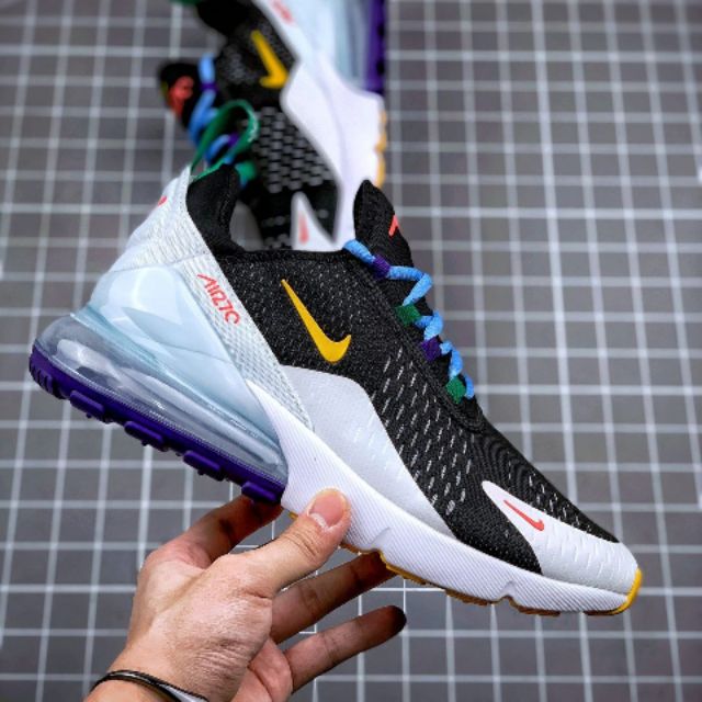 air max 270 white black and gold