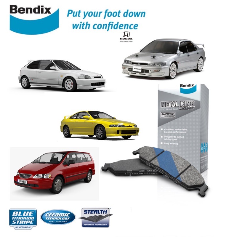 . Bendix DB1206MKT Front Brake Pad Honda Civic EK9/ SV4 VTech