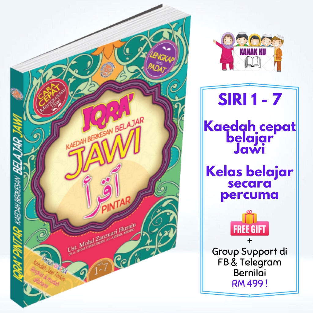 Buku Iqra 1 6 Set Lengkap + FREE Kelas Mengaji + FREE Gift - Iqra ...