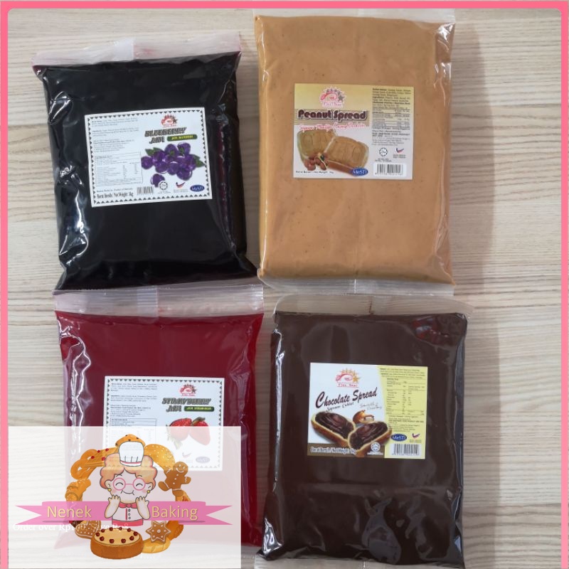 【 5 Star⭐ 】Five Star WAFFLE Chocolate Spread / Peanut Spread / Blueberry Jam / Strawberry Jam 1kg 500g 200g REPACK