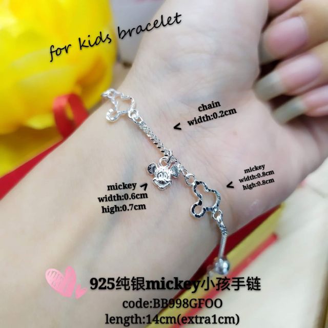 kids sterling silver 925(纯银小孩手链)rantai tangan untuk budak