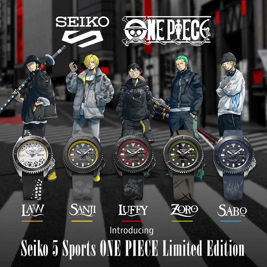 SEIKO 5 x ONE PIECE Limited Edition SRPH65K1 / SRPH67K1 / SRPH69K1 / SRPH63K1 / SRPH71K1