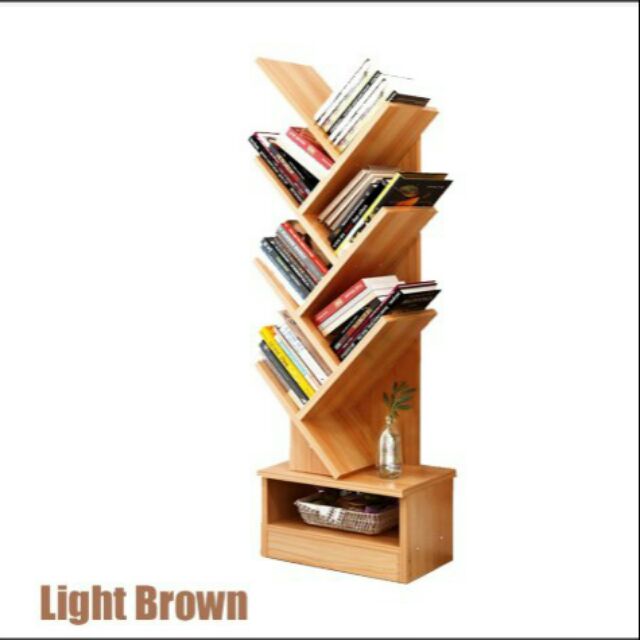 Ready Stock Corner Tree Shape Book Shelf Book Cabinet Shopee