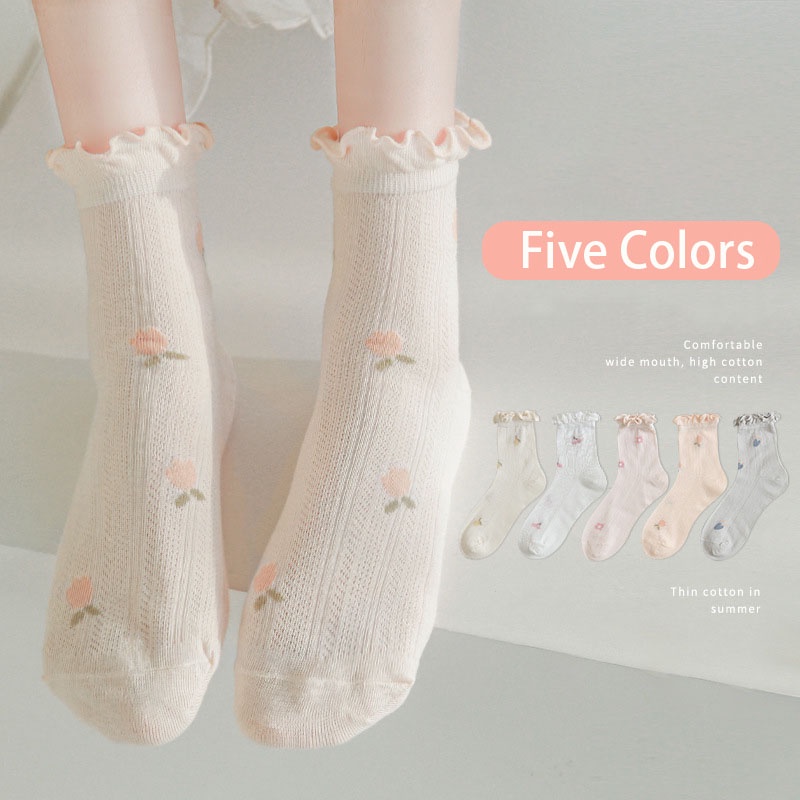 Socksss Cotton Bloom Sock Womens Clothing Hosiery Socks 
