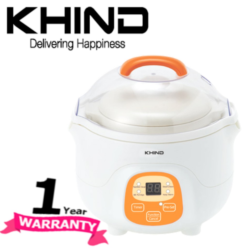 Khind Bps07 0 7l Baby Porridge Soup Cooker Bp12 1 2l Baby Porridge Cooker Bubur Nasi Baby Shopee Malaysia