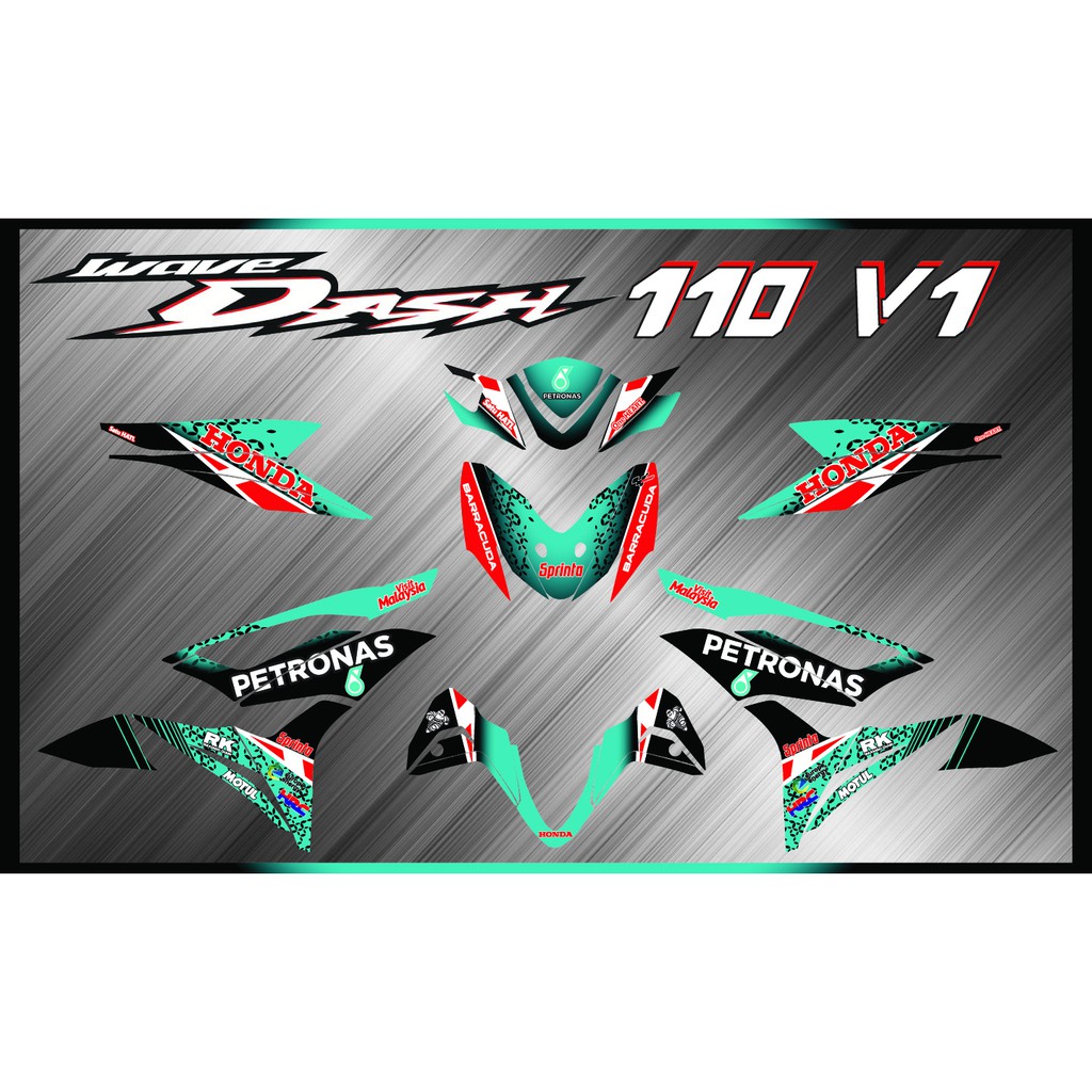 Buy sticker stripe honda wave dash 110 v1PETRONAS  SeeTracker 