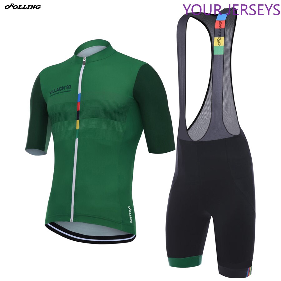 green bib shorts