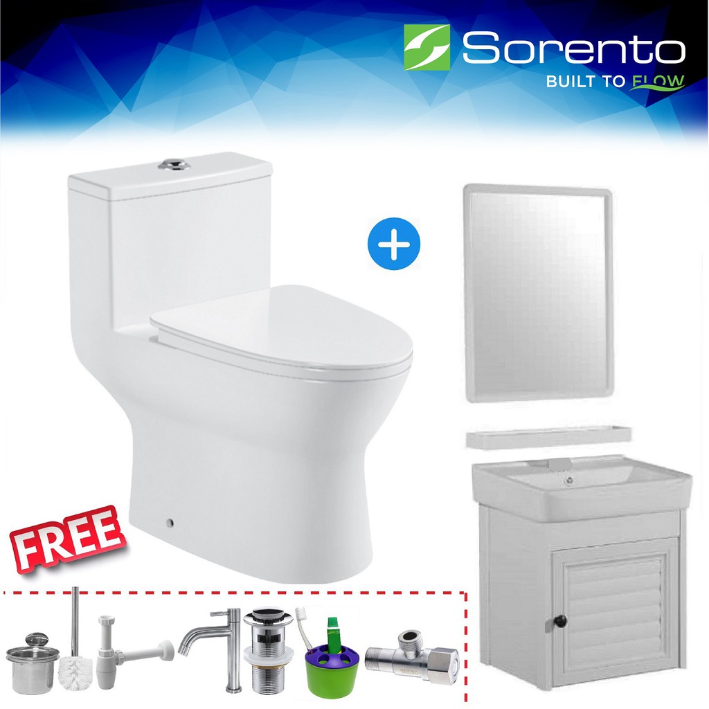 Sorento One Piece Water Closet Wash Down Flushing System Bathroom