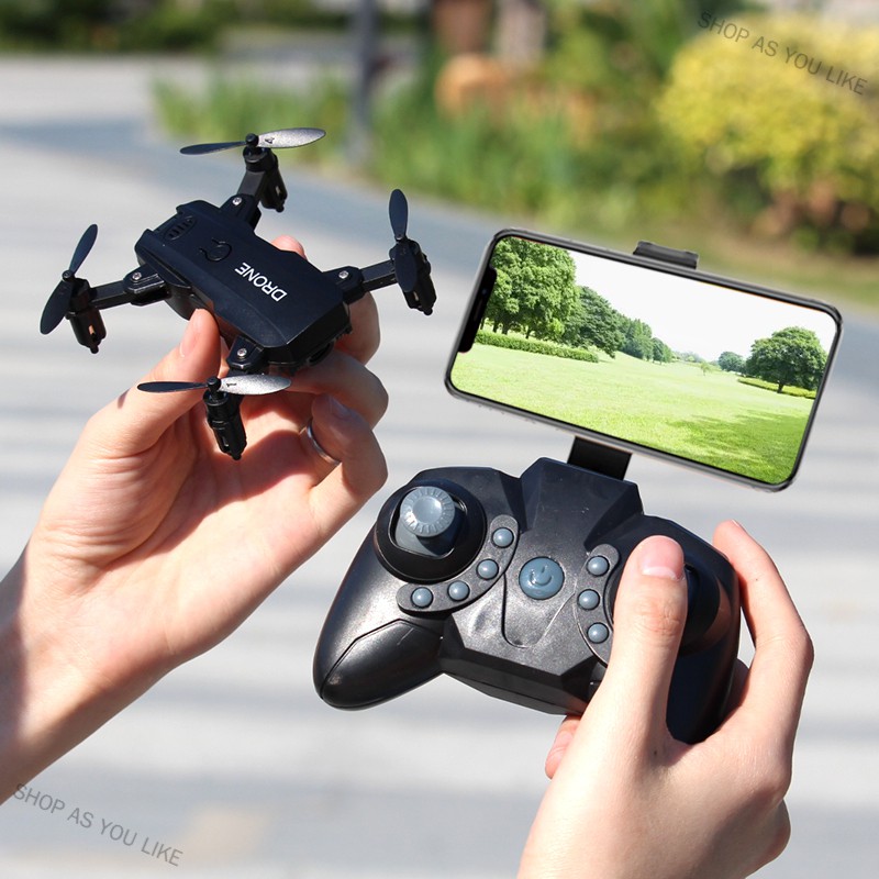 SHOP AS YOU LIKE S107 Foldable Mini Drone RC 4K FPV HD Camera Wifi FPV Dron Selfie RC Helicopter Juguetes Toys for Boys