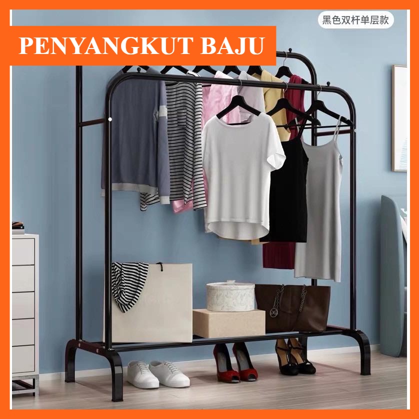 PENYANGKUT BAJU PENYIDAI AMPAIAN HANGER FOLDING DRYING CLOTH METAL BESI ...