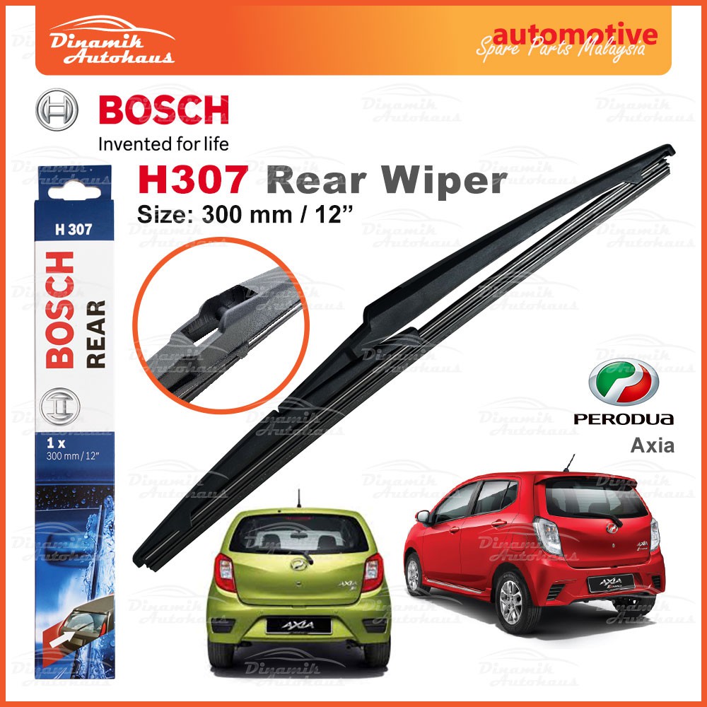 Perodua Axia Car Rear Windscreen (Cermin Belakang) Wiper Blade Size 12