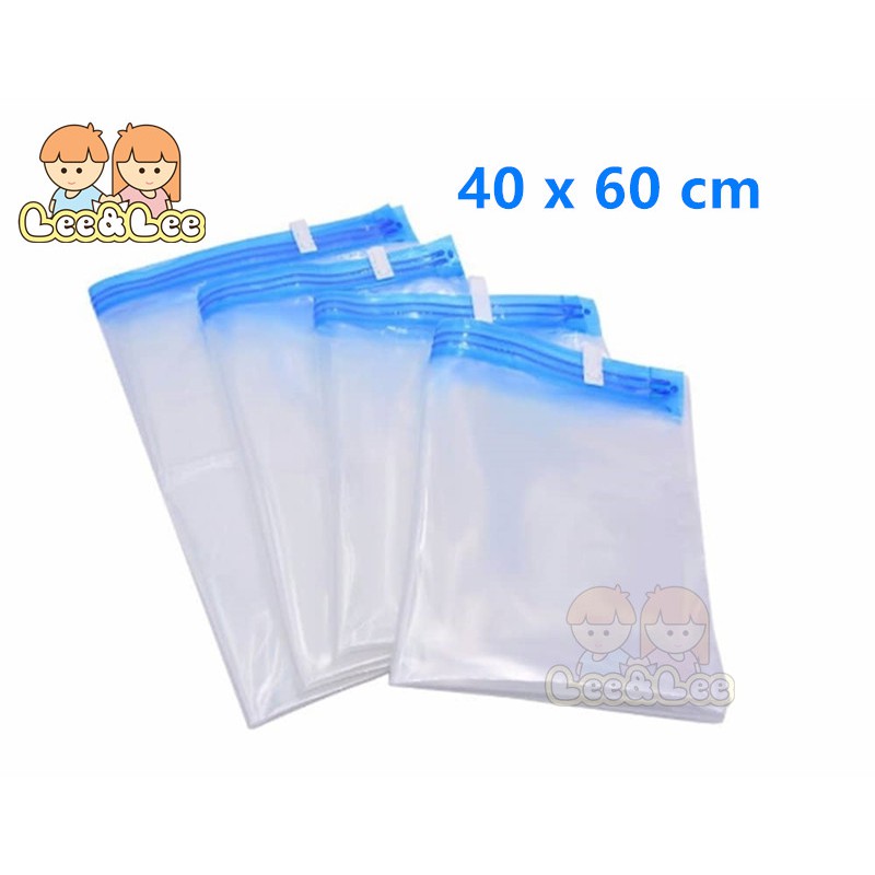 Zip Lock Plastic Bag Zipper Vacuum Seal Compress Storage Organiser 40x60cm Hal021 Shopee Malaysia