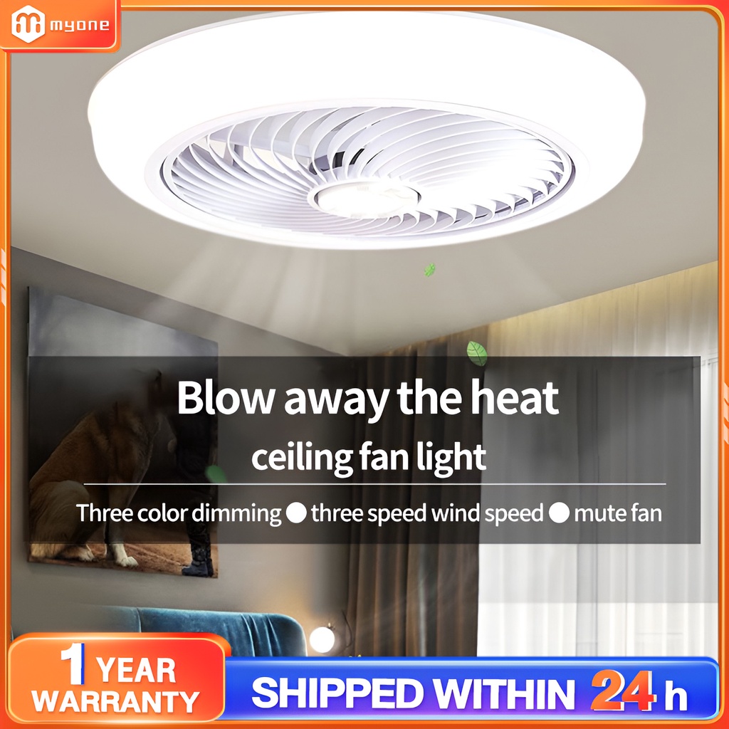 Ceiling Fan with Lamp 72W fan light ceiling fan light invisible fan light AC Motor 5 Blades kipas siling Cooling fan