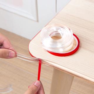 Transparent Table Edge Furniture Guard Corner Protectors Bumper Strip with Double-Sided Tape for Cabinets, Tables