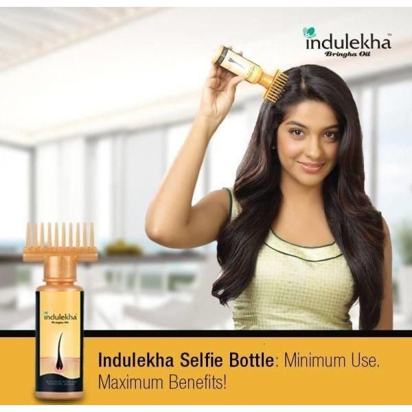 100 Original Indulekha Bringha Hair Oil Selfie Bottle 100ml Home