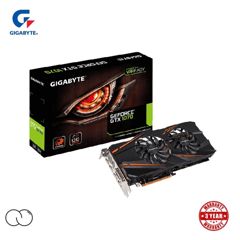 Gigabyte GeForce GTX 1070 8GB video card GV-N1010G1 Gaming-8GD