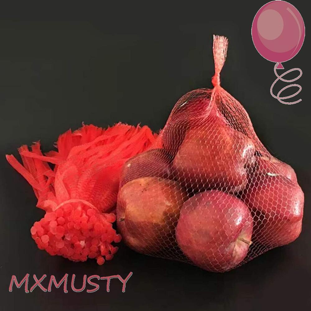 MXMUSTY 24 Inch Packaging Net Nuts Organizer Netting Bags Crab Nylon Egg Reusable Seafood Plastic Food Storage/Multicolor