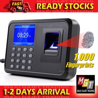 Biometric Fingerprint Attendance Machine Thumbprint Record Worker Absence Office Mesin Punchcard Punch Card 