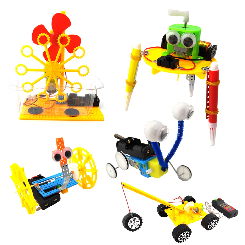 DIY STEM Toys for Kids,Electric Motor Robotic Science Kits,Building