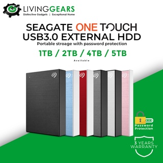 Seagate 1TB/2TB/4TB/5TB/One Touch NEW/Backup/Expansion/External HDD Mac&Win