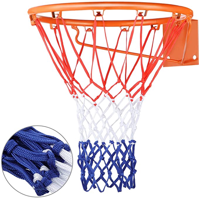 Sports Equipment for Home Red White & Blue Nylon 12 Loop for Children and Adults Fits Standard Indoor or Outdoor Chutoral Basketball Net 