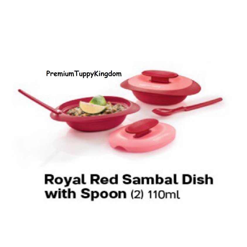 Tupperware : Royal Red Sambal Dish (1)