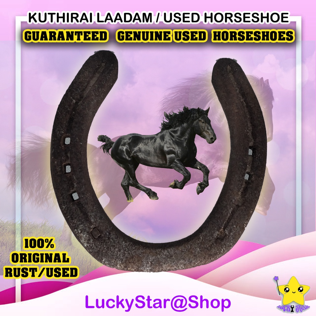 [100 ORIGINAL] Rust/Used Black Horse Shoe / Kuthirai Laadam / Ladam