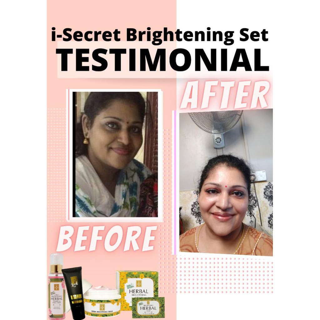 Isecret Herbal Brightening Cream Free Gift Shopee Malaysia