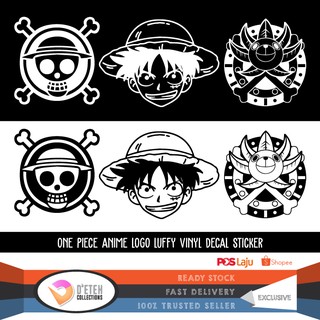 Ready Stock One Piece Anime Logo Luffy Vinyl Decal Sticker Shopee Malaysia