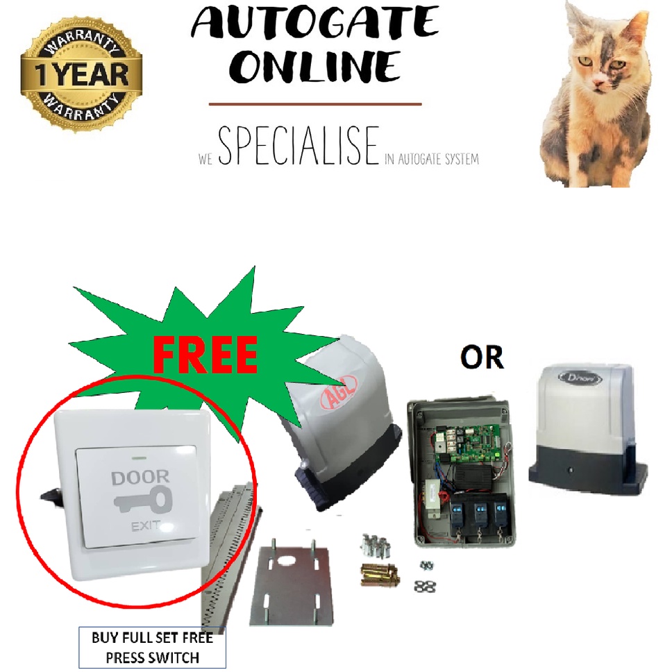 AGL 700 SLIDING GM 738 DNOR TURBO AUTO GATE SYSTEM FULL SET WITH GEAR