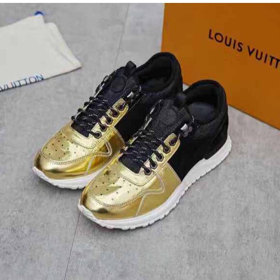 louis vuitton sneakers black gold