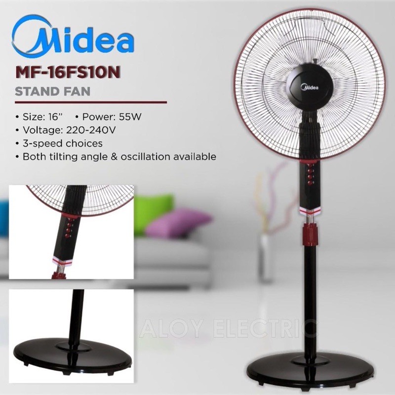 Midea Stand Fan 16inch Mf 16fs10n Shopee Malaysia