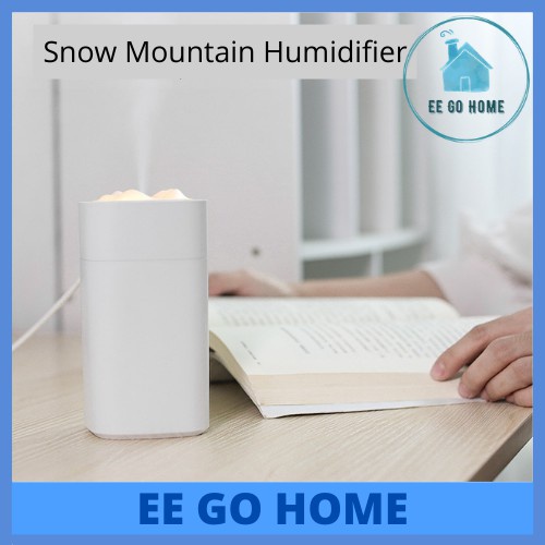 Anti Burn Snow Mountain Air Purifier USB Air Humidifier in Home Office Car with Light LED Pelembap Udara Pembersih Udara