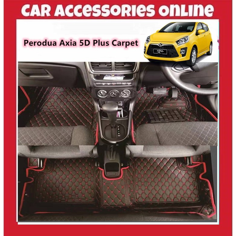 Perodua Axia 5D PLUS Floor Mat Carpet Car Floor mat 