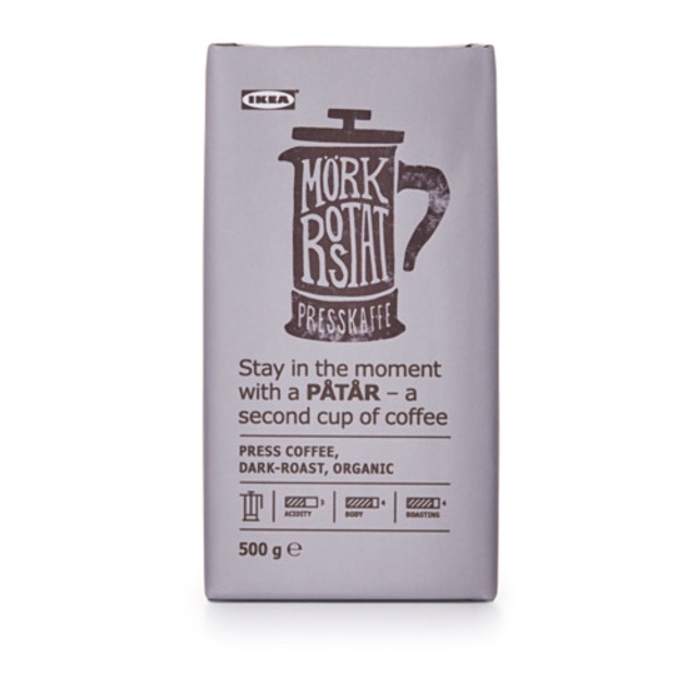 IKEA PATAR Ground Coffee, Dark Roast, Organic (Pack Of 1, OZ) Grocery