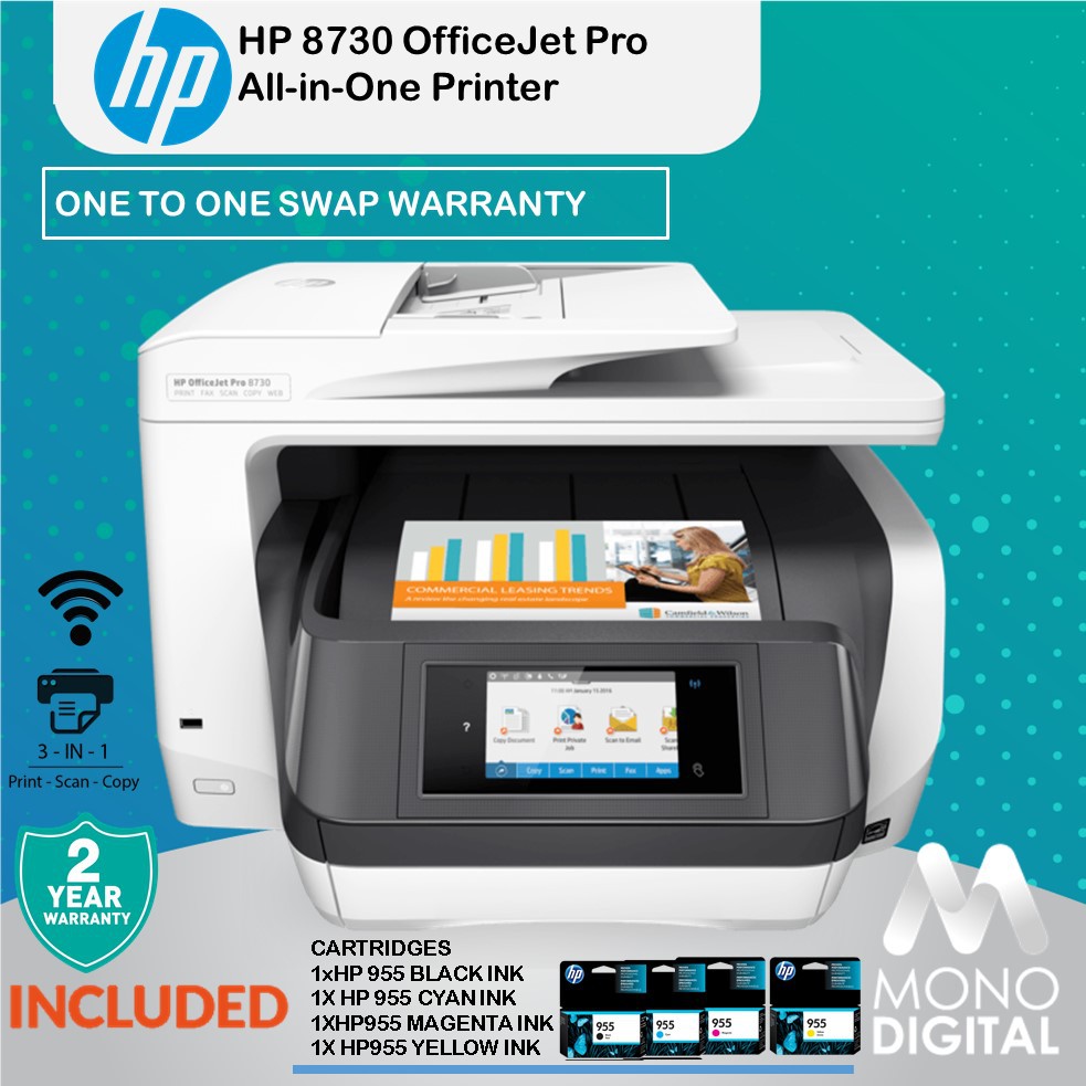 HP OfficeJet Pro 8730 All-in-One Printer (D9L20A)  (Print, Scan, Copy, Fax)