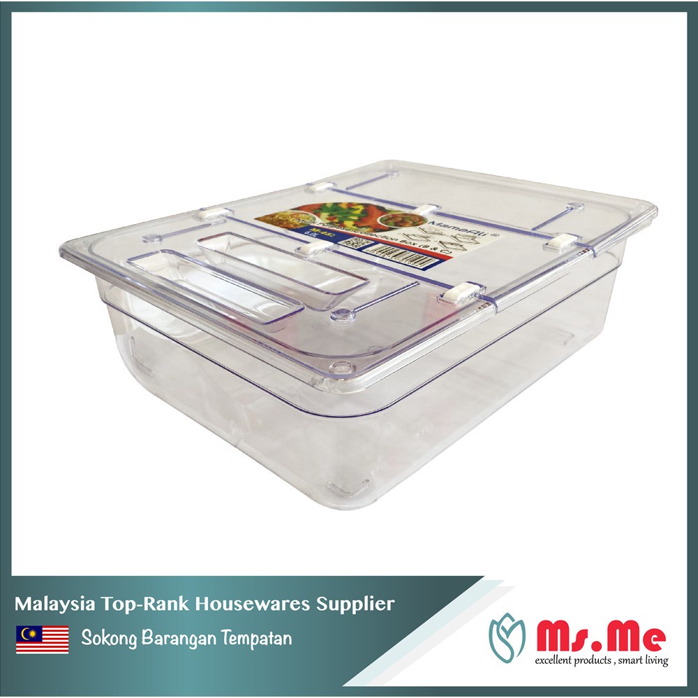 Ms.Me Raya 6.2L Transparent Food Tray Multipurpose Food Catering Food Storage Serving Foldable Cover