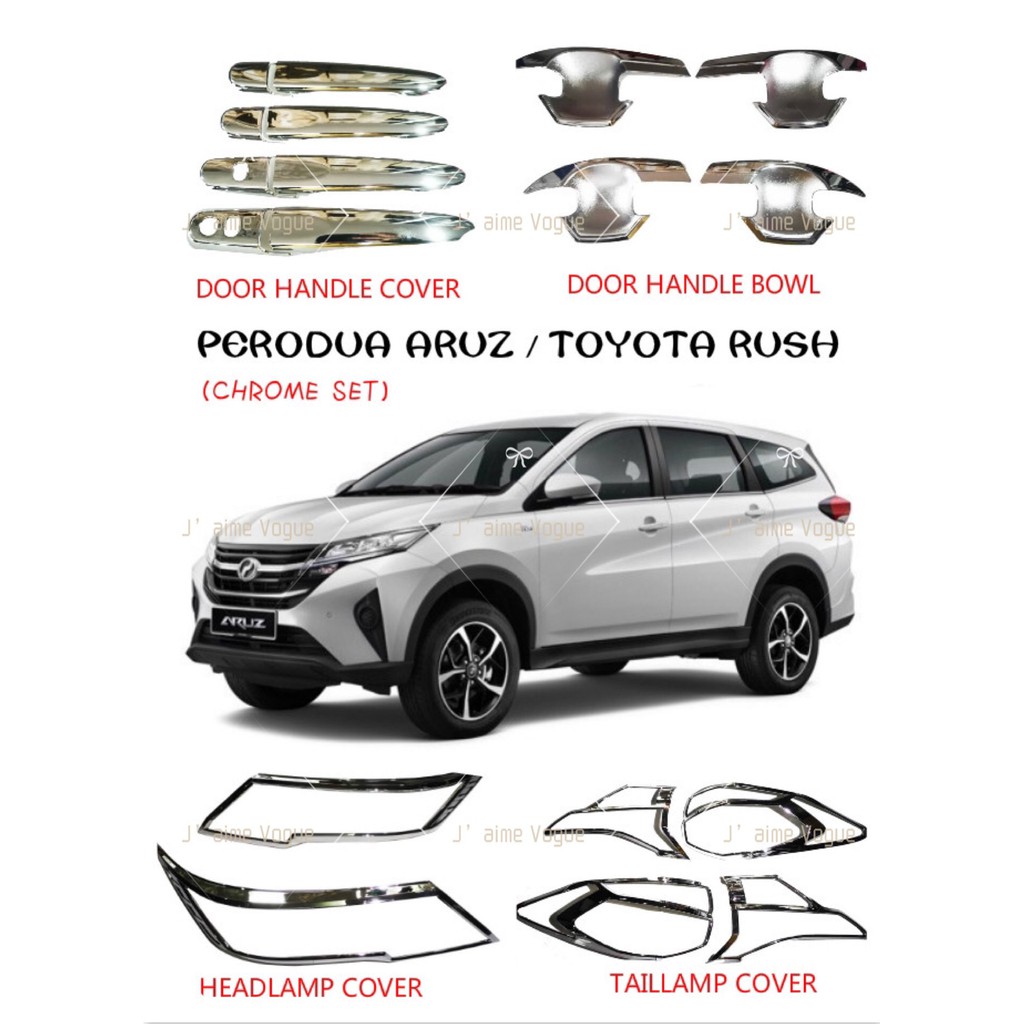 CHROME - Perodua Aruz / Toyota Rush - Headlamp cover 