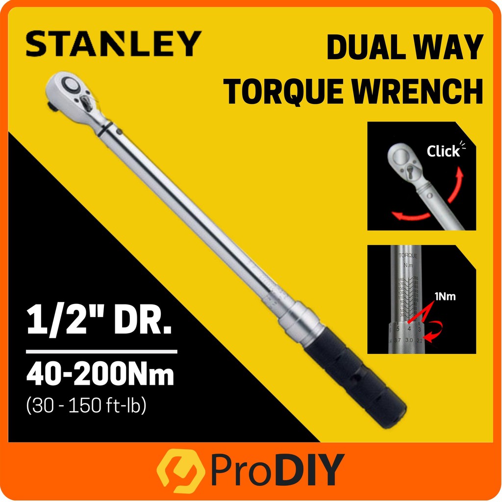 STANLEY STMT73590 1/2"DR Torque Wrench 40200 Nm Increment of 1Nm Shopee Malaysia