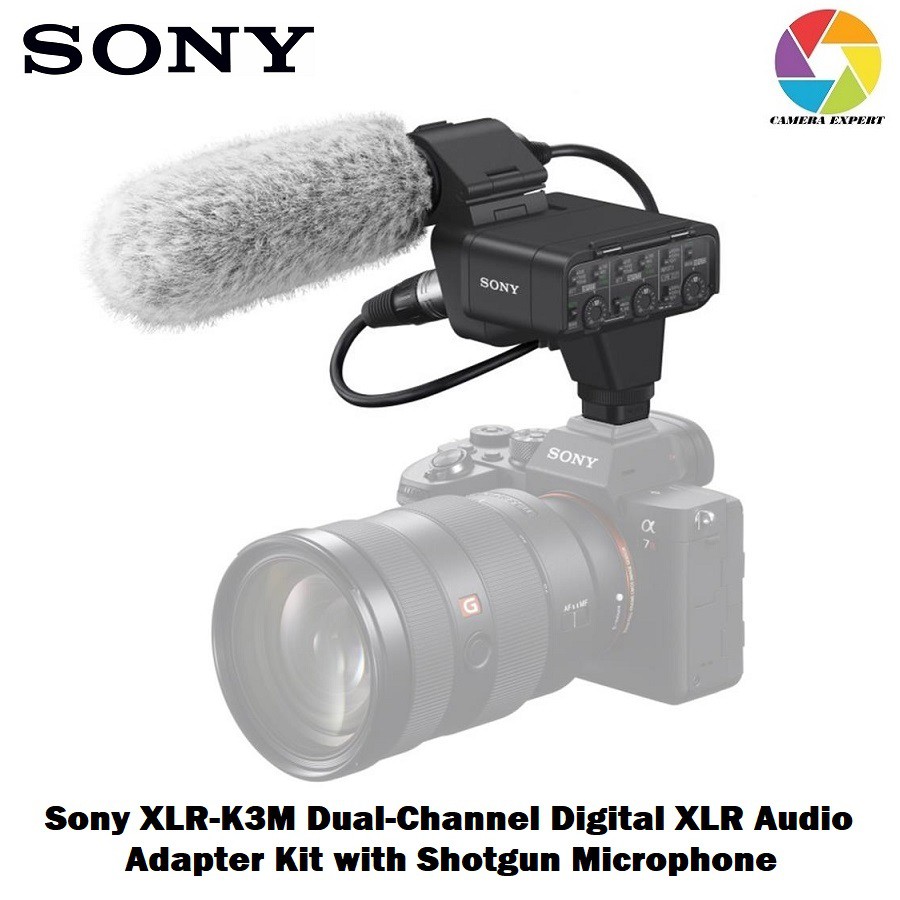 Sony XLRK3M DualChannel Digital XLR Audio Adapter Kit with Shotgun