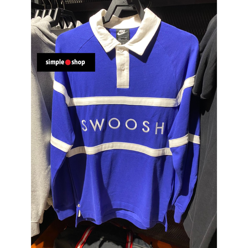 nike swoosh long sleeve polo