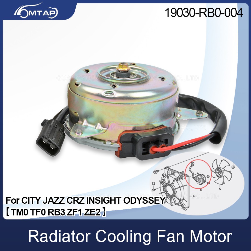 X AUTOHAUX 19030-RB0-004 Replacement Radiator Cooling Fan Motor for Honda Insight 2010-2014 