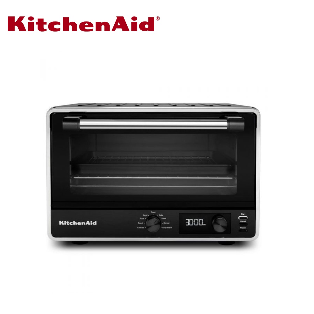 KitchenAid ATOM Countertop Oven 5KCO211BBM (21L) Black Matte Digital Display 9 Preset Functions Bake Roast Toast Pizza