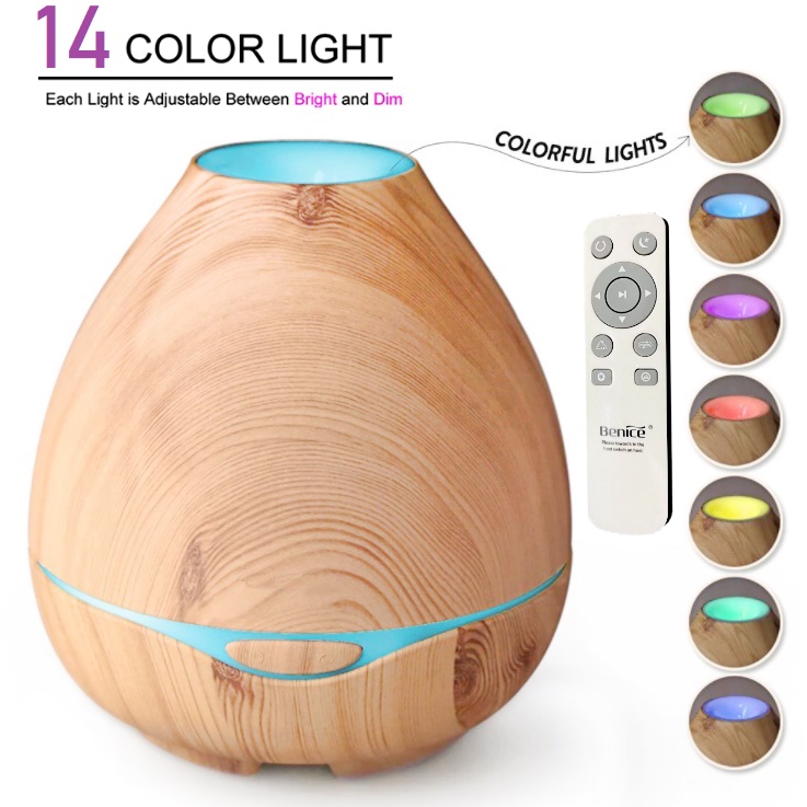 14 Color Lamp Essential Oil Fragrance Aroma Diffuser 300mL Aromatherapy Air Purifier Cool Mist Humidifier Remote Control