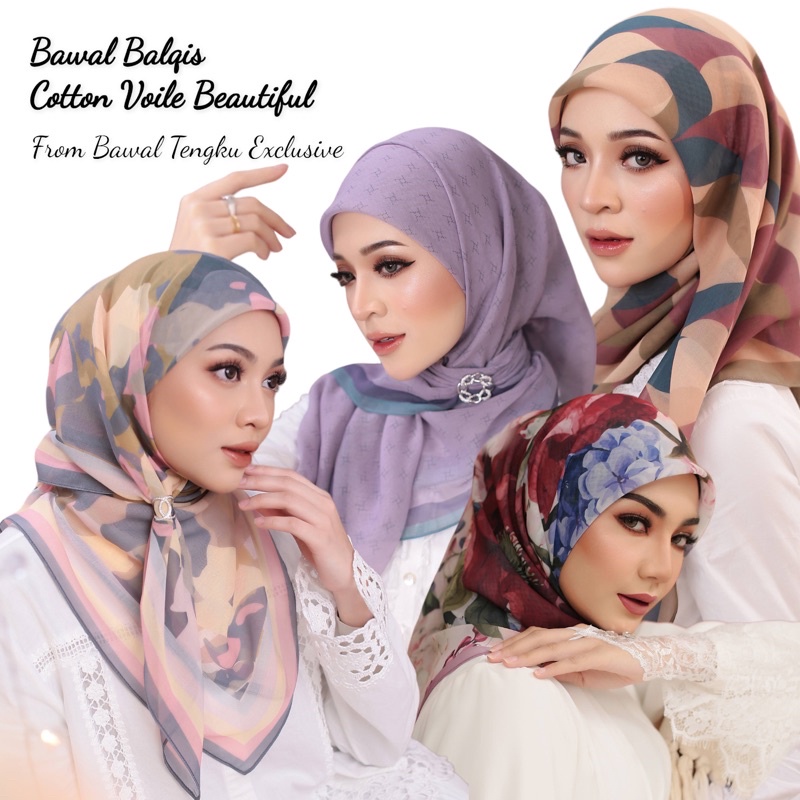 BAWAL COTTON VOILE JEPUN / TUDUNG BAWAL PRINTED / TUDUNG CORAK / BAWAL ...