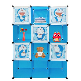 Diy Magic 12 Cubes Cartoon Theme Wardrobe Stackable Cube Storage Cabinet Shopee Malaysia